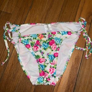Floral Tie Bikini Bottoms